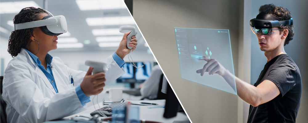 Augmented Reality (AR) and Virtual Reality (VR) are advanced technologies designed to either enrich or substitute real-world environments with virtual simulations.
